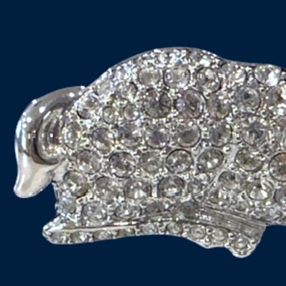 Swarovski Rhodium Plated Pave Crystal Deer Brooch Pin-Rare, New-Retired, Signed - Picture 10 of 16